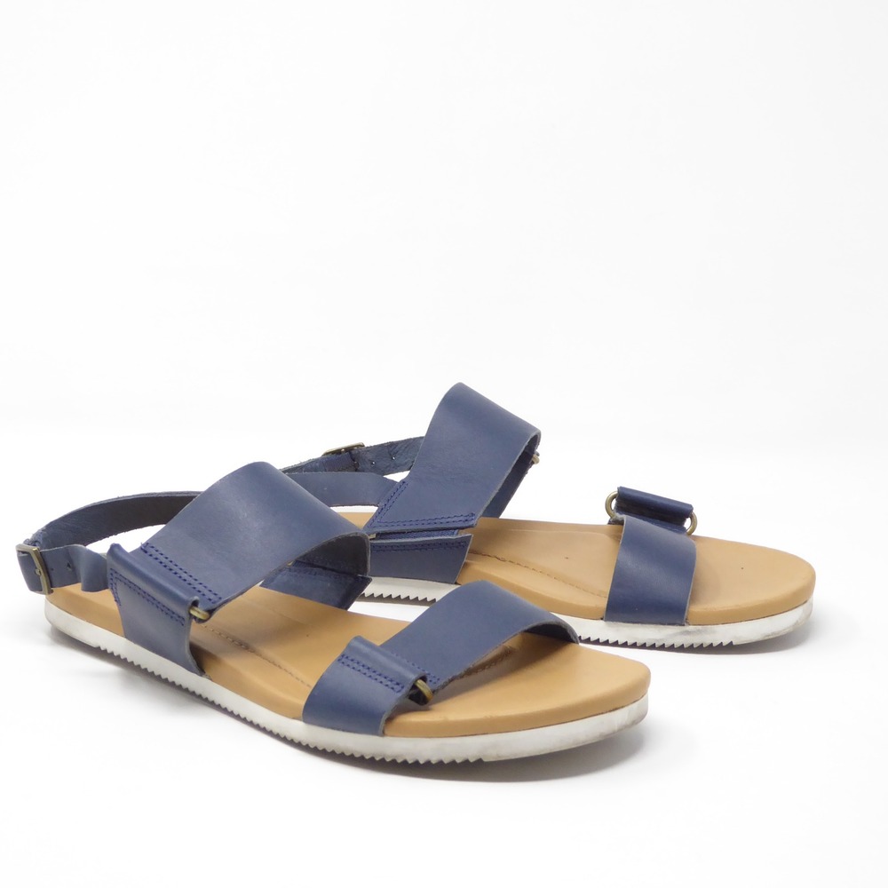 Teva Avalina Women Sandals Blue Leather Ankle Strap Flat 6 - Picture 2 of 8